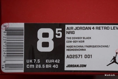 LEVI'S 4 AO2571-001 AIR 'BLACK' JORDAN X 1014